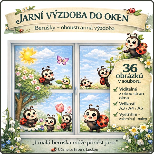 JARO - BERUŠKY - oboustranná výzdoba nejen do oken