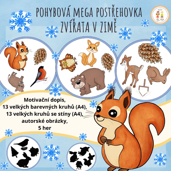 Pohybová mega postřehovka - Zvířata v zimě