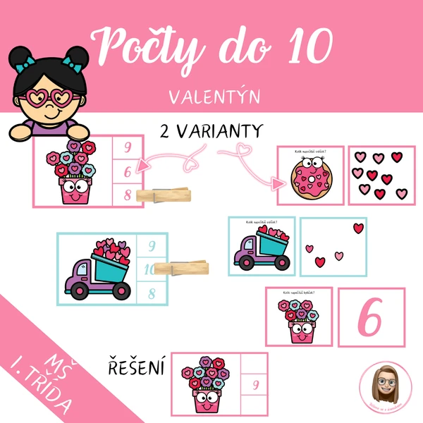 VALENTÝN - počty do 10
