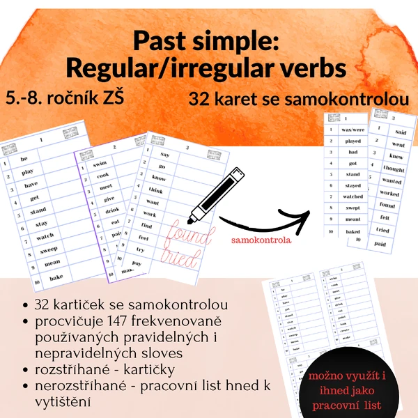 Past simple - pravidelná a nepravidelná slovesa