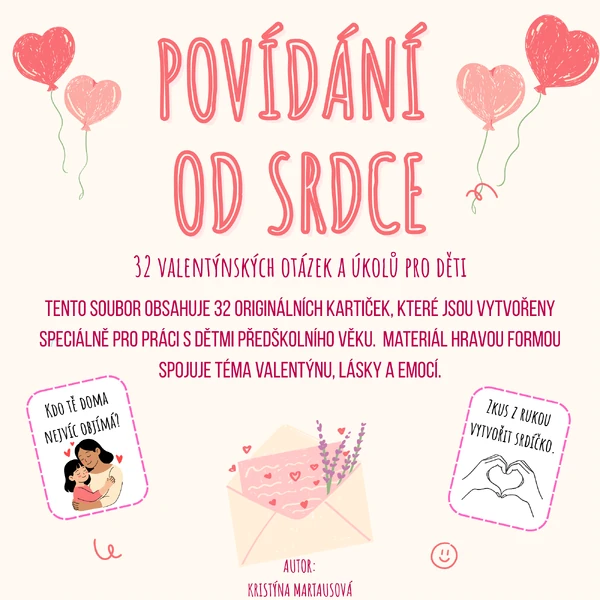 Povídání od srdce - 32 otázkových a úkolových kartiček