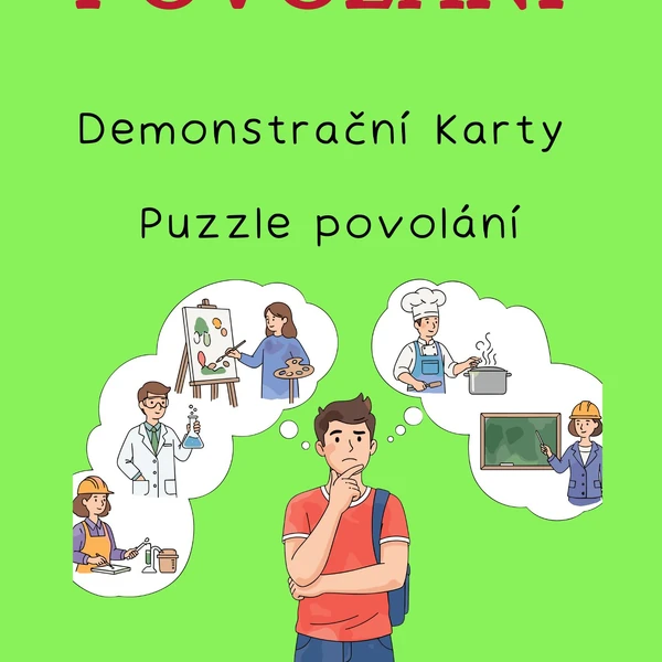 Povolání - demonstrační karty + puzzle 