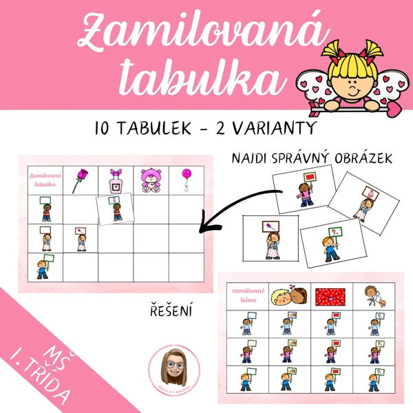 VALENTÝN - práce s tabulkou