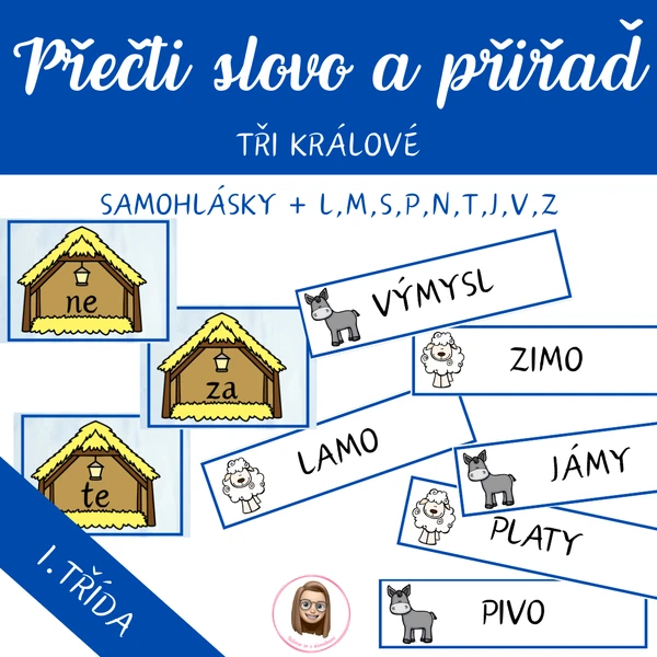 Přečti a přiřaď slovo podle slabiky