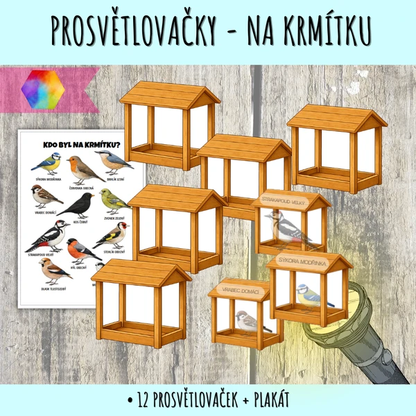 Ptáčci na krmítku - prosvětlovačka