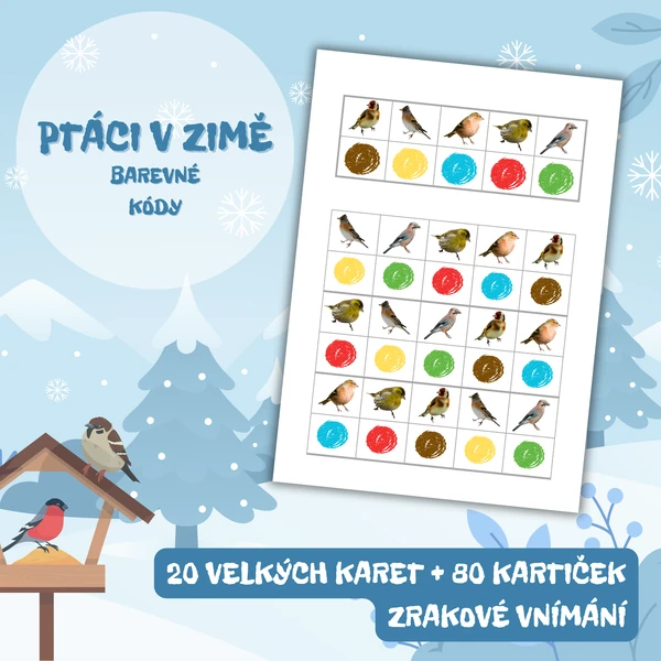 PTÁCI V ZIMĚ - barevné kódy