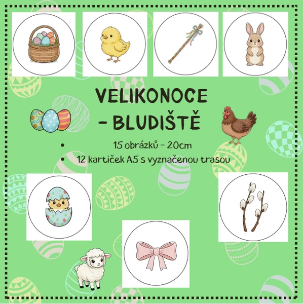 obrázkové bludiště - VELIKONOCE