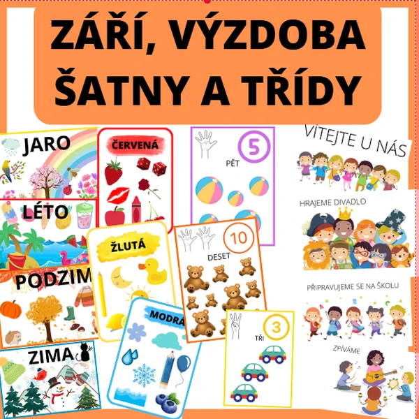 ZÁŘÍ - VÝZDOBA DO ŠKOLKY