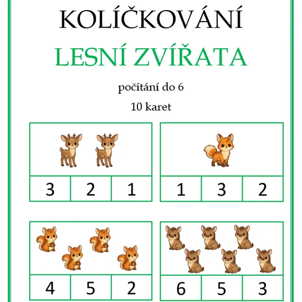 Lesní zvířata - KOLÍČKOVÁNÍ