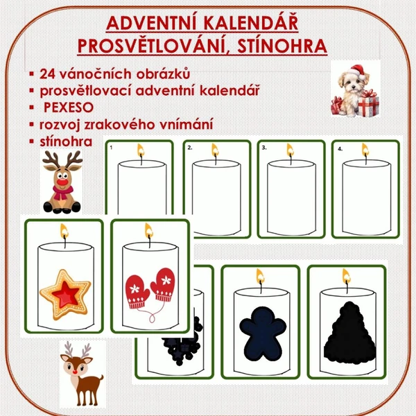 Adventní prosvětlovací kalendář