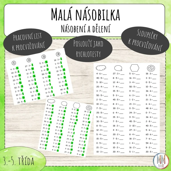 Malá násobilka - procvičování