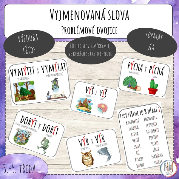 Vyjmenovaná slova - problémové dvojice