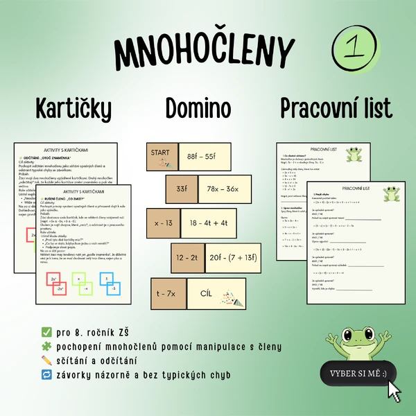 Mnohočleny - úvod, sčítání a odčítání