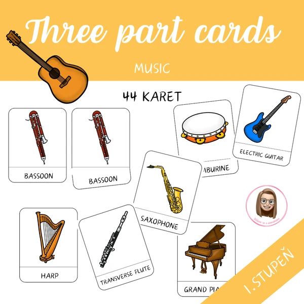 MUSIC - three part cards