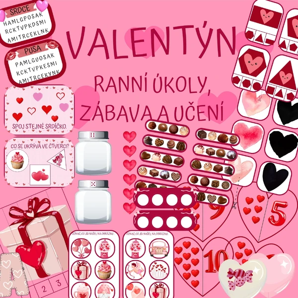 VALENTÝN - ranní úkol, zábava a učení