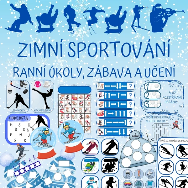 ZIMNÍ SPORTOVÁNÍ - ranní úkoly, zábava a učení