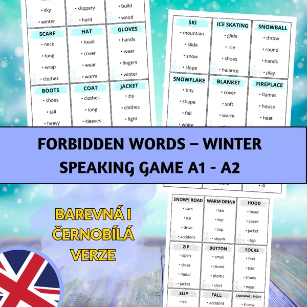 Forbidden Words – Winter Speaking Game A1–A2