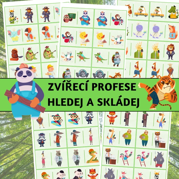 Zvířecí profese: Hledej a skládej