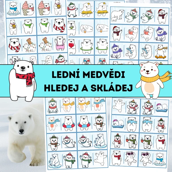 Lední medvědi: hledej a skládej