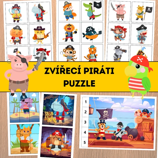 Zvířecí piráti: puzzle