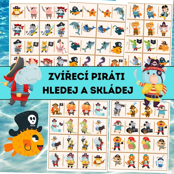 Zvířecí piráti: hledej a skládej