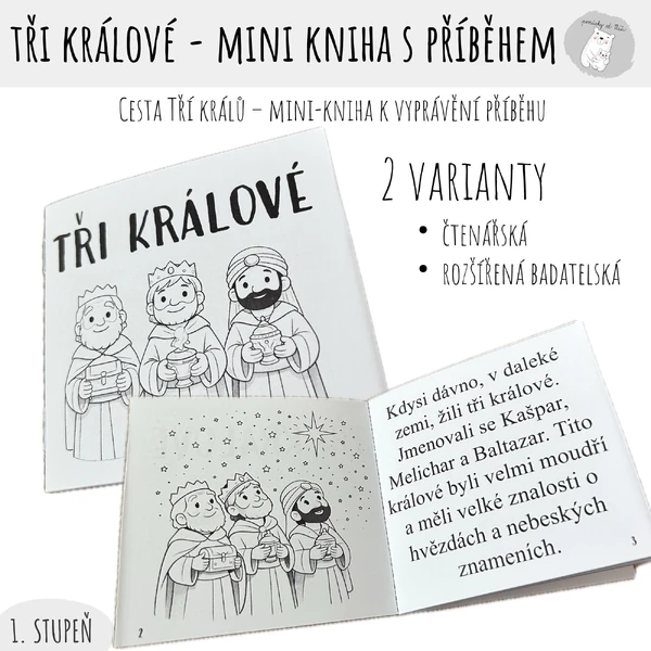 Tři králové - mini kniha s příběhem 