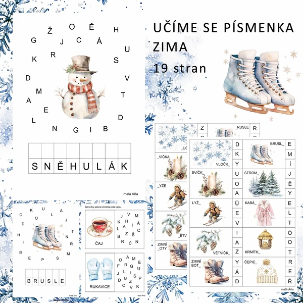 UČÍME SE PÍSMENKA - ZIMA