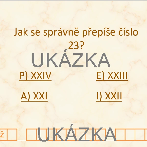 Římské číslice – interaktivní prezentace s hádankou