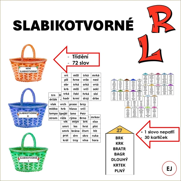 Slabikotvorné R a L.