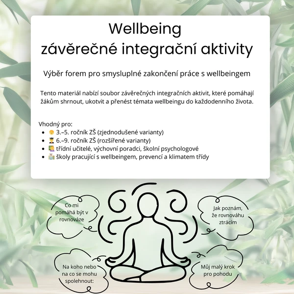 Wellbeing - závěrečné integrační aktivity