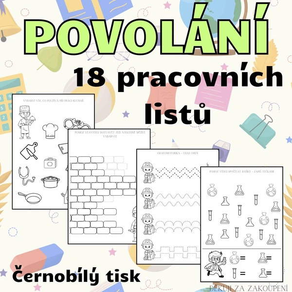 POVOLÁNÍ - 18 pracovních listů