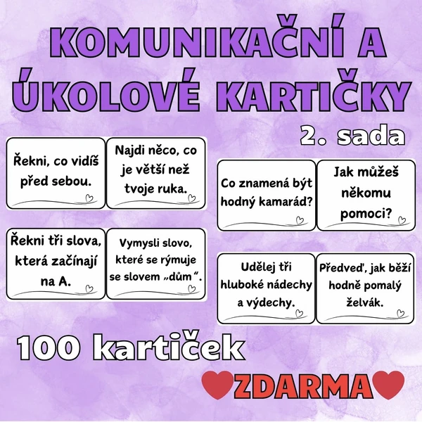 Komunikační a úkolové kartičky - 100 kartiček