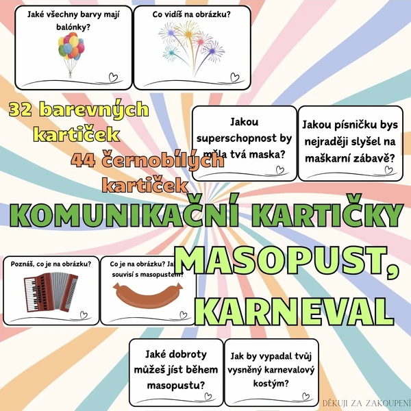 MASOPUST, KARNEVAL - 76 otázek do komunitního kruhu
