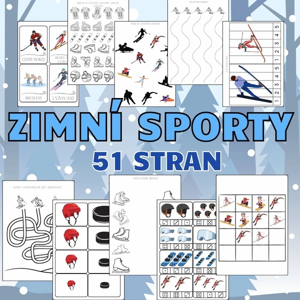 ZIMNÍ SPORTY - 51 stran aktivit