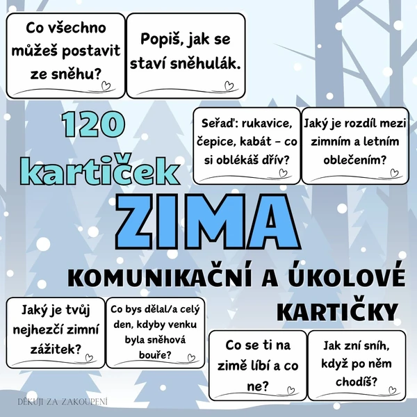 ZIMA - 120 komunikačních a úkolových kartiček
