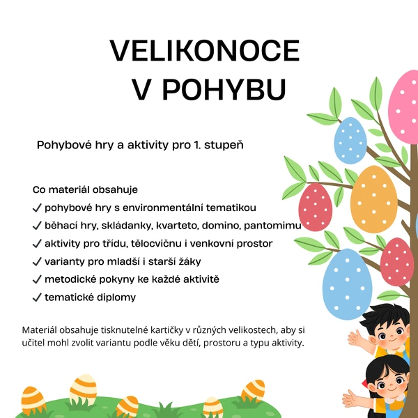 Velikonoce v pohybu – pohybové hry a aktivity pro 1. stupeň ZŠ