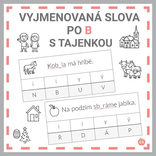 Vyjmenovaná slova po B s tajenkou