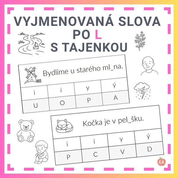 Vyjmenovaná slova po L s tajenkou