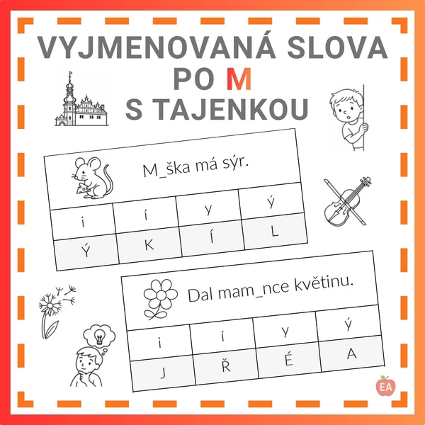 Vyjmenovaná slova po M s tajenkou