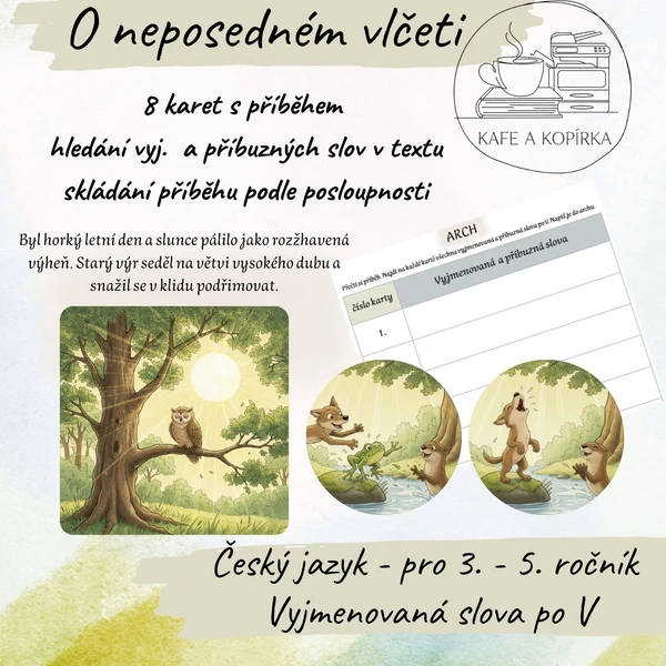 Vyjmenovaná slova po V - O neposedném vlčeti 