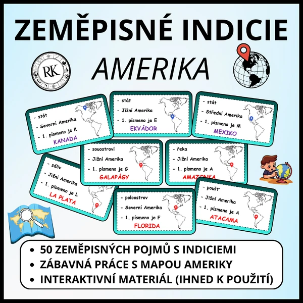 Amerika - Zeměpisné indicie
