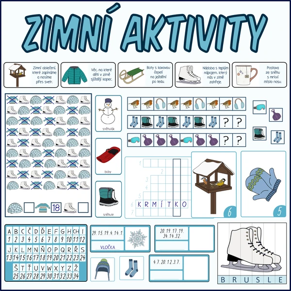 Zima - Sada aktivit