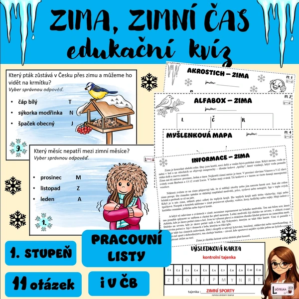 Edukační kvíz - ZIMA, ZIMNÍ ČAS 