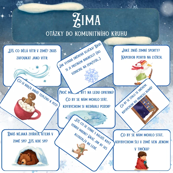 ZIMA - OTÁZKY DO KOMUNITNÍHO KRUHU