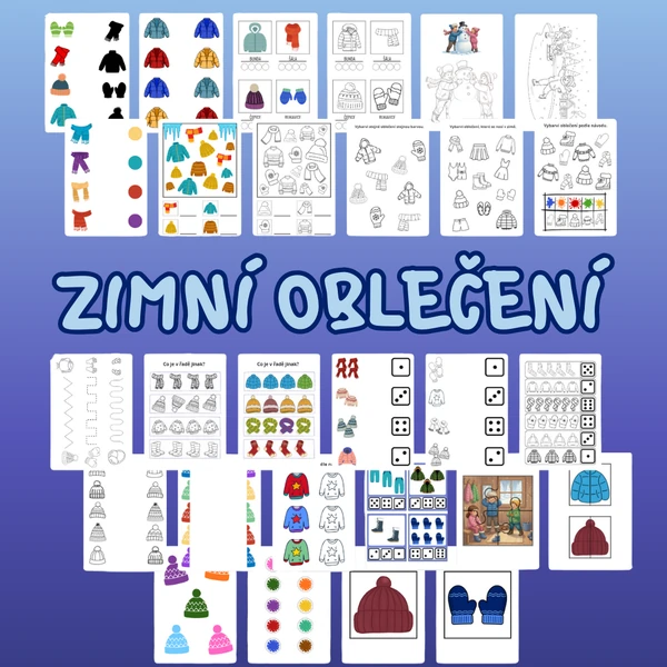 ZIMNÍ OBLEČENÍ soubor aktivit