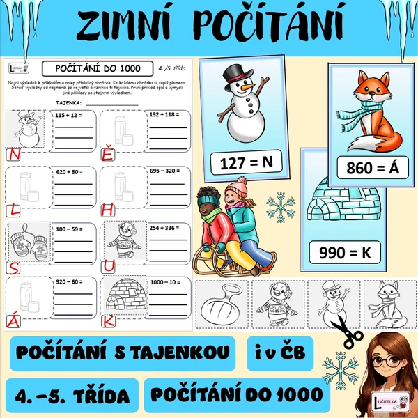 Zimní počítání do 1000