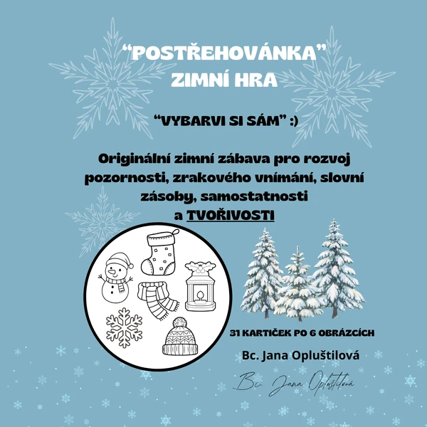 ZIMNÍ POSTŘEHOVÁNKA - "VYBARVI SI SÁM"