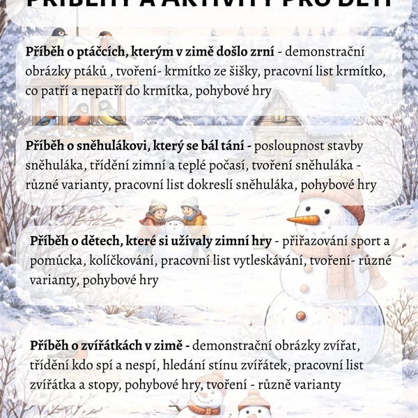 Zimní příběhy a navazující aktivity
