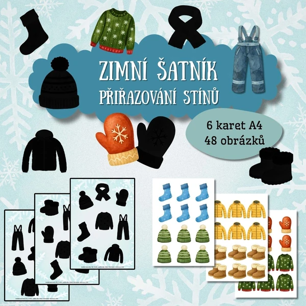 Zimní šatník - přiřazování stínů