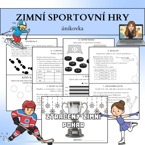 zimní sportovní hry - únikovka